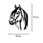 Wallity Horse Head Escultura de Pared de Metal Negra